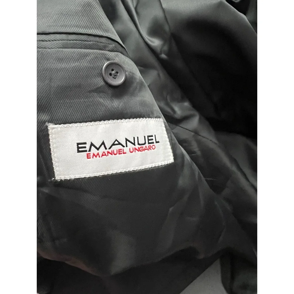 Emanuel‎ Ungaro Mens 100% Wool Blazer Sport Coat Grey 44R UWTA9112